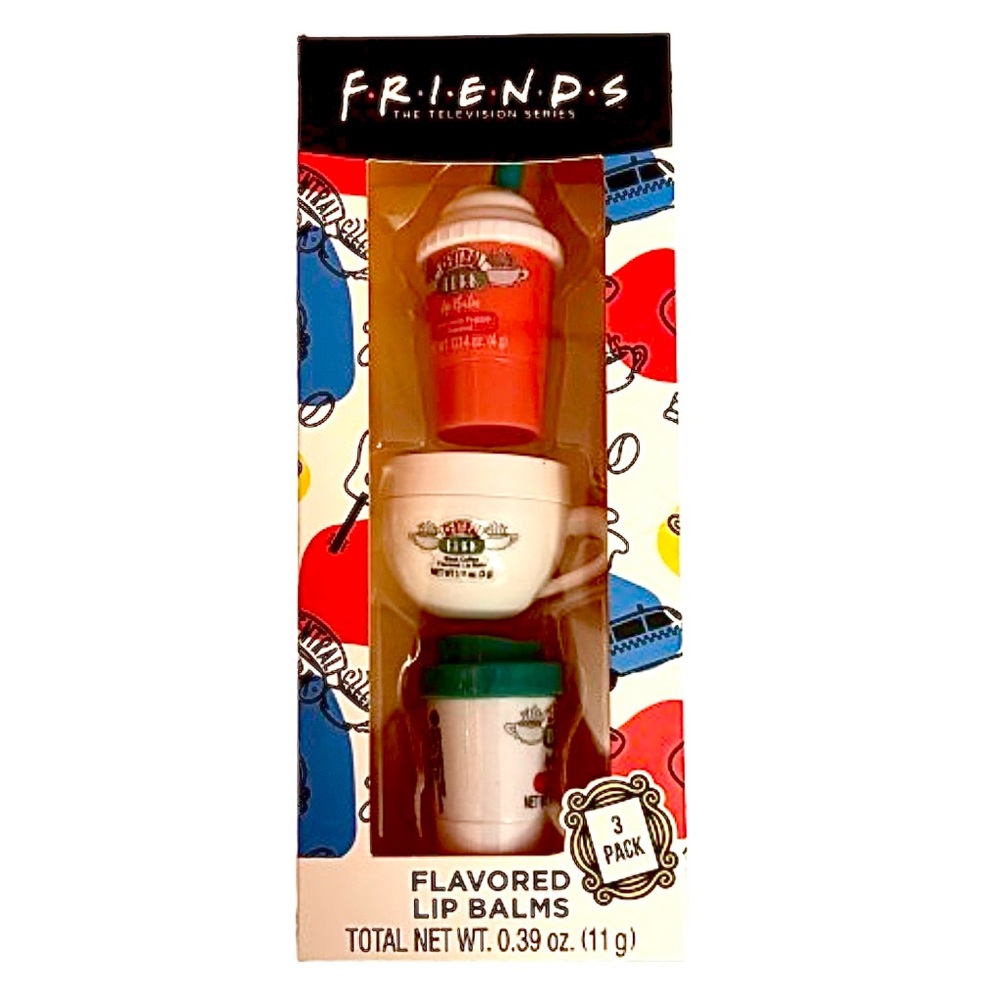 FRIENDS TV Show Gift Set 3 Pack Coffee Shop Lip Balm New In Box